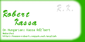 robert kassa business card